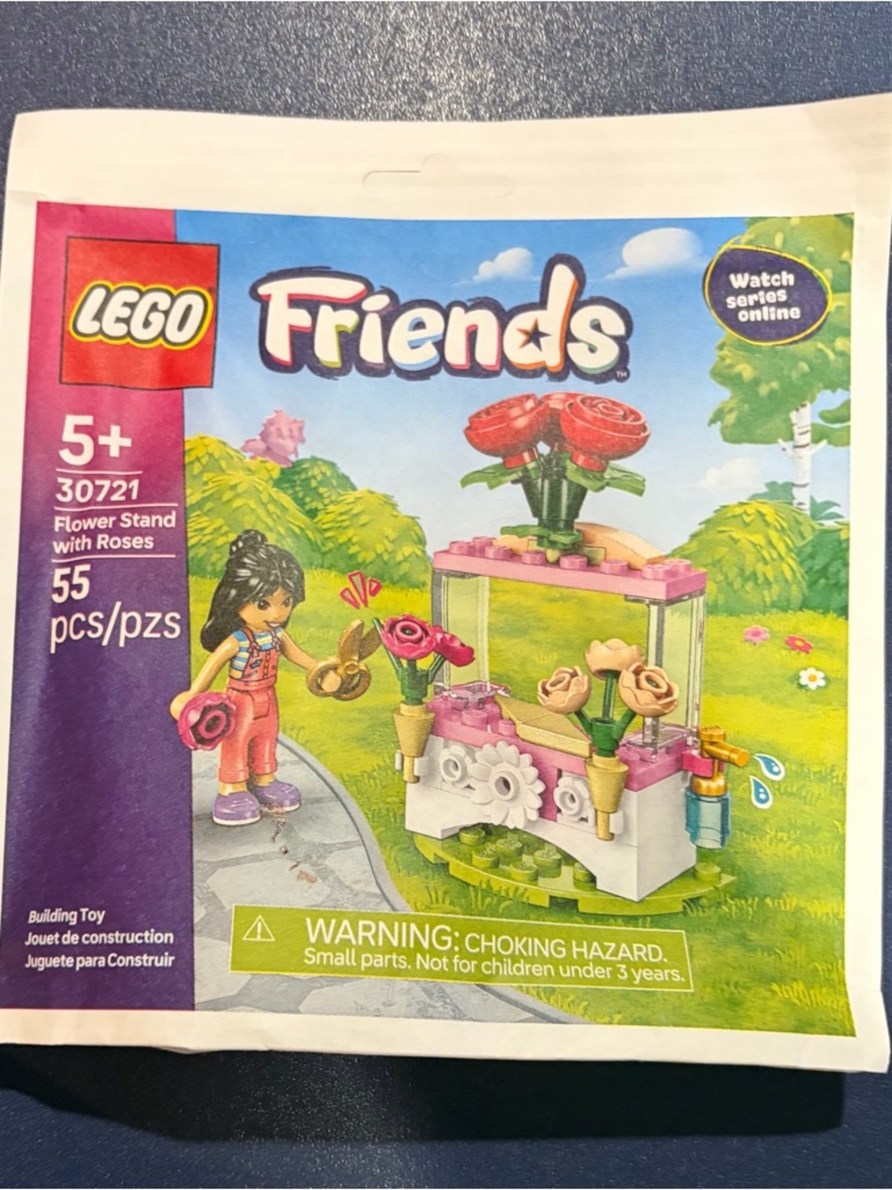 Lego Friends Flower Stand with Roses in Pink and Green